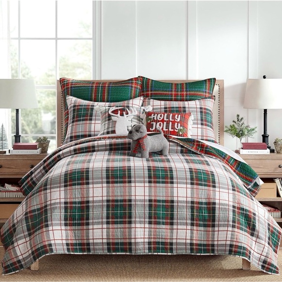 Levtex Other - Levtex Home Spencer Plaid Green Reversible Quilt – King – New Without Tags